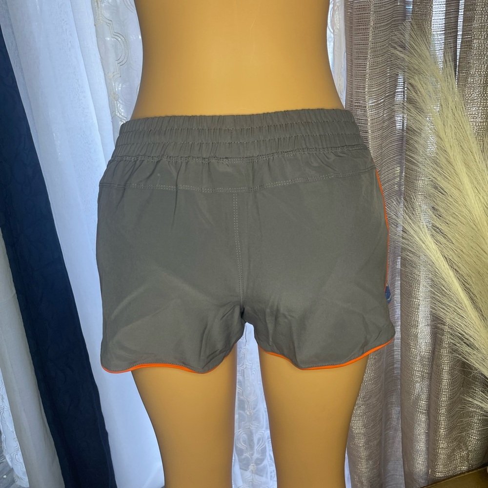 Women's Gray Shorts with Orange Trim